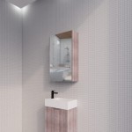 White oak Fluted Mirror Cabinet 450